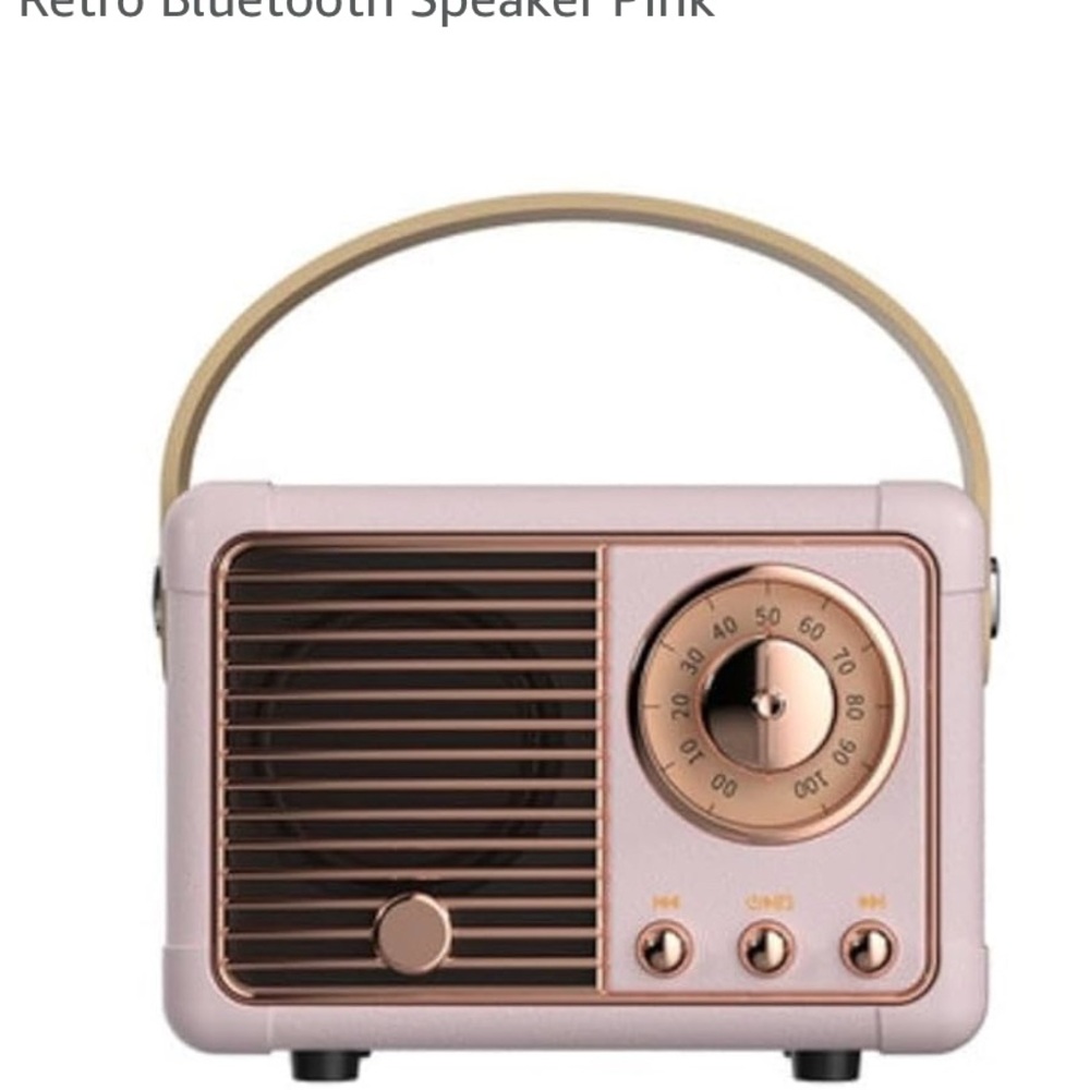 Retro Bluetooth Speaker - Pink